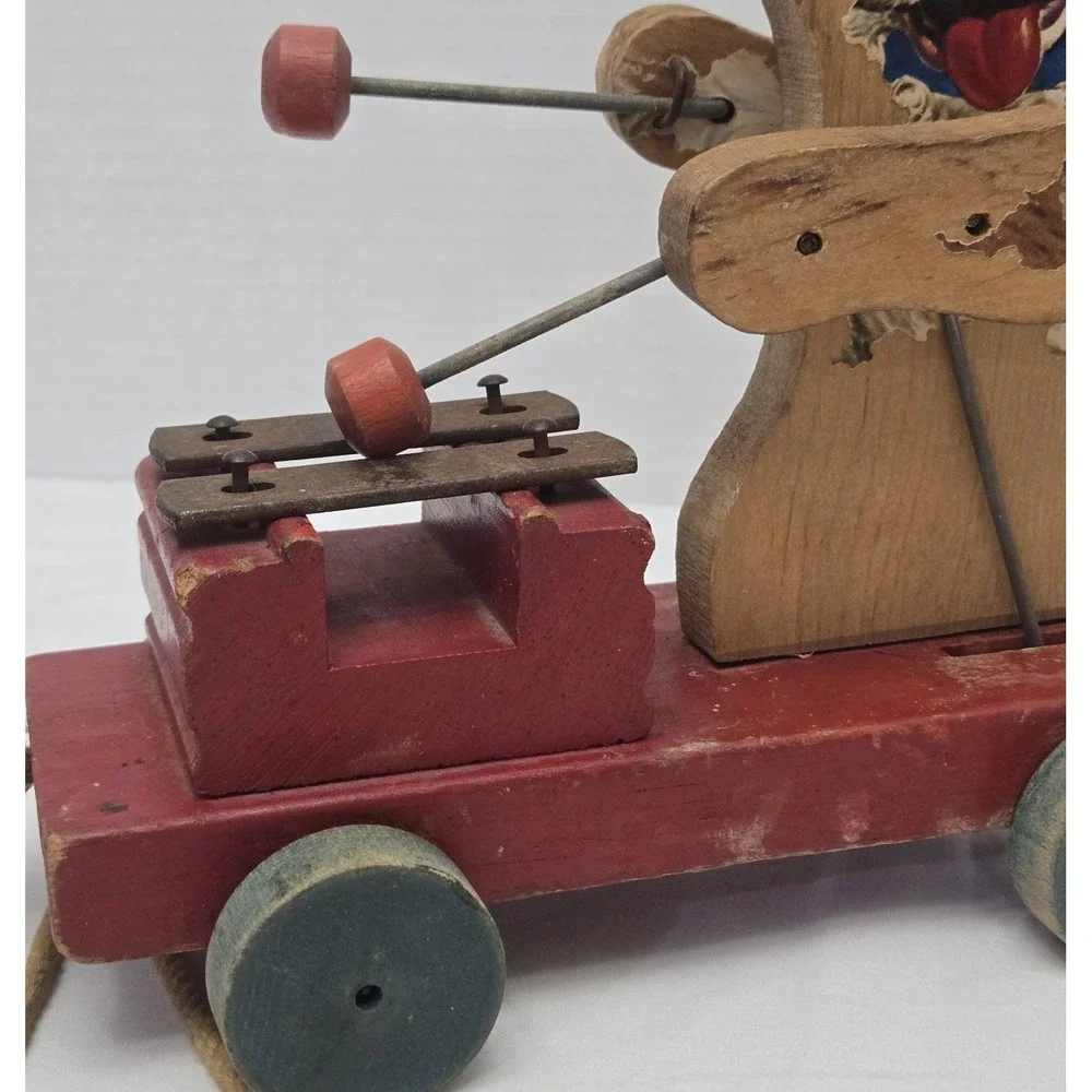 Vintage Fisher Price Merry Mutt #473 Working Musical Pull Toy‎ 1949-1954